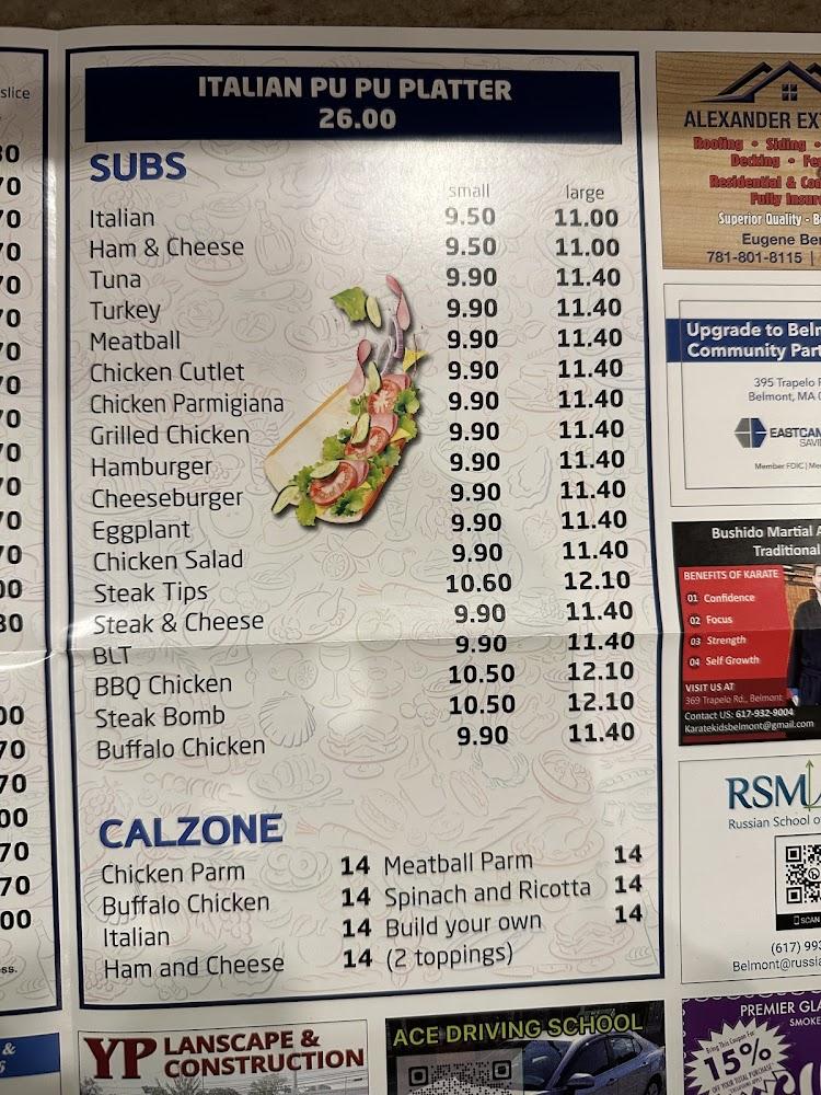 Belmont Pizza Menu image 4